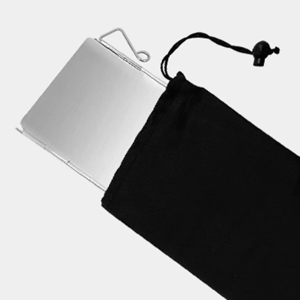 Foldable Aluminum Alloy Windscreen, Mini Windproof Screen Compact for Camping Stove, Portable Accessory for Open Kitchen