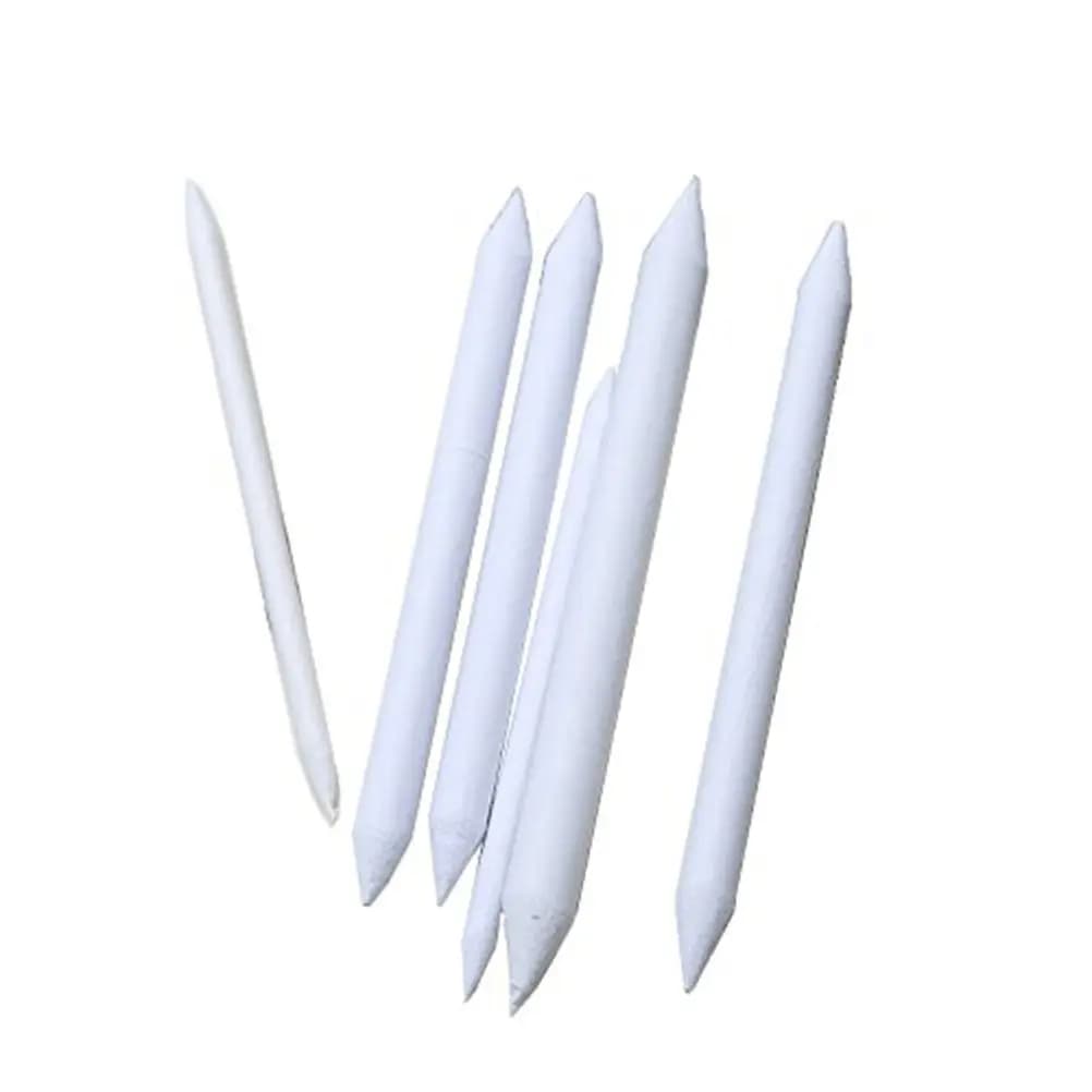 6Pcs Drawing Sketch Rub Pencil Blending Stumps and Tortillions Set Soft Gray Paper Felt Tools for Pastels Charcoal Pencil