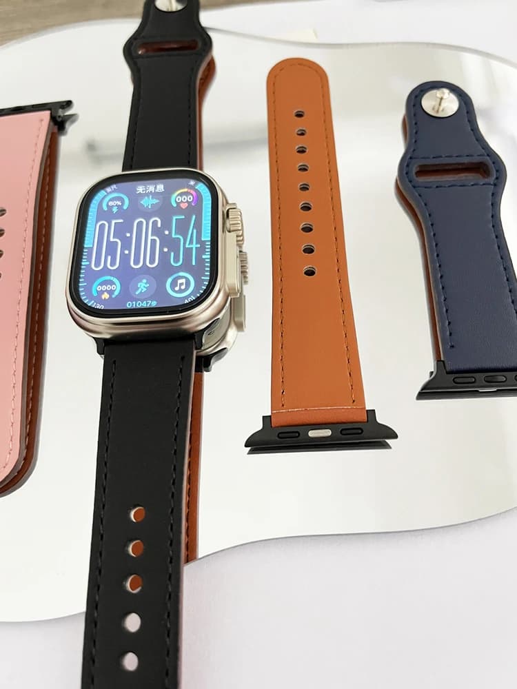 Cinturino per orologio in pelle per Apple Watch 10 11 cinturino 46mm 42mm 44mm 49mm 45mm 40mm 41mm braccialetto iWatch serie 9-8-7-6-5-4-Ultra-3-2