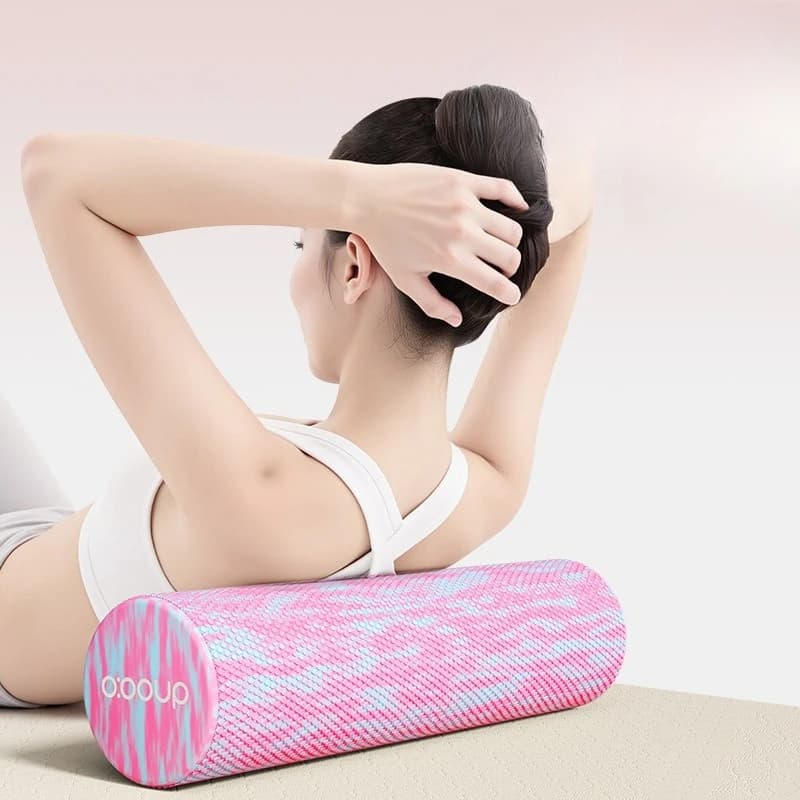 Rullo in schiuma solida professionale per rilassamento muscolare, con punti di spinta, per yoga e per principianti