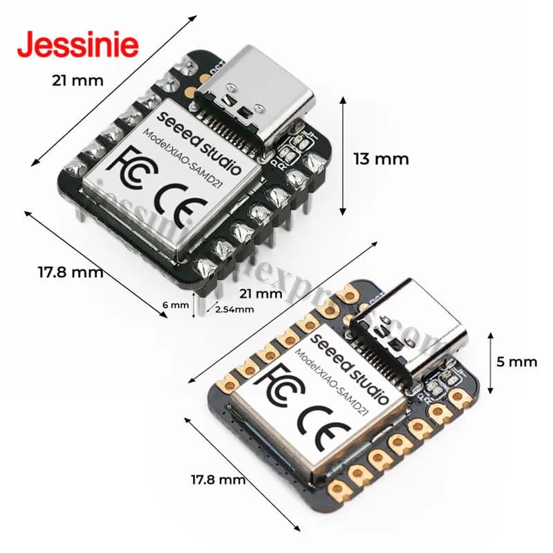 5 Pezzi/1 Pezzo Scheda di Sviluppo Seeed Studio XIAO SAMD21 Basata su SAMD21G18 Nano MCU, Supporto per Arduino IDE MicroPython