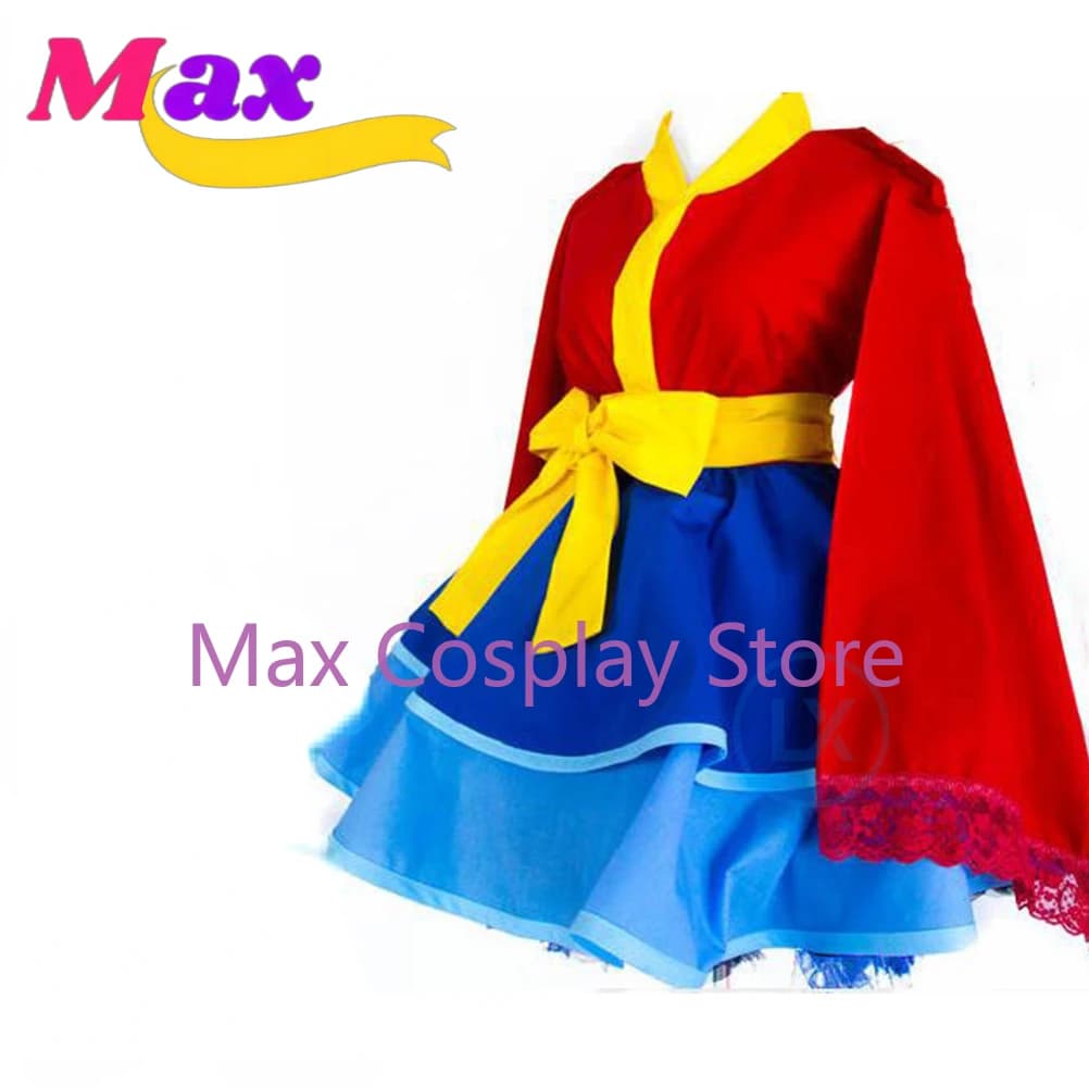 Max Anime Costume Cosplay Rufy Lolita Kimono Dress Set completo Abiti regalo di Halloween femminili su misura