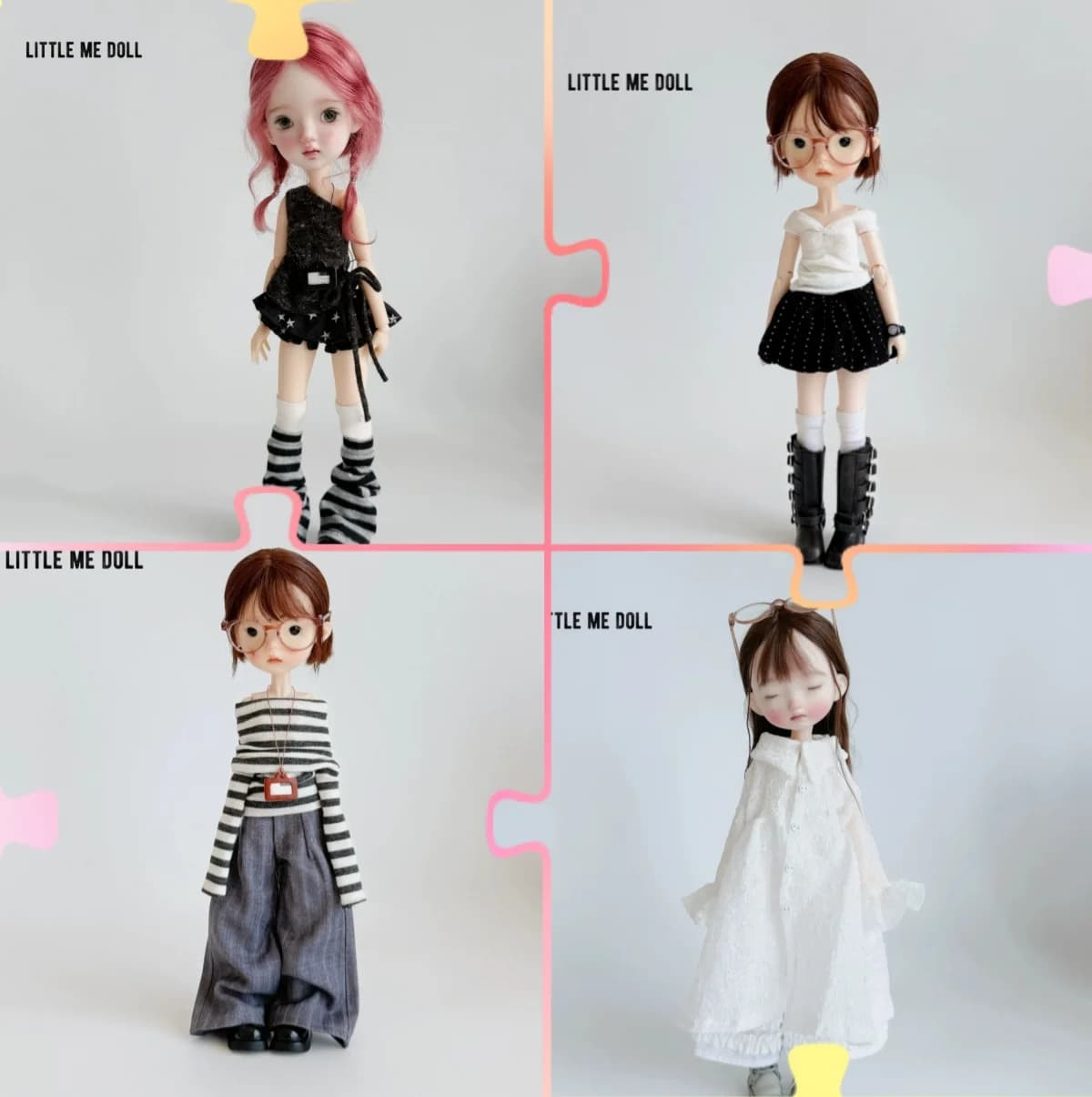 【60 giorni di produzione】 Accessori per abbigliamento per bambole femminili: Camicia a spalle scoperte, Camicia a collo alto, Sopracamicia compatibile con il corpo Action Figure per Blyth