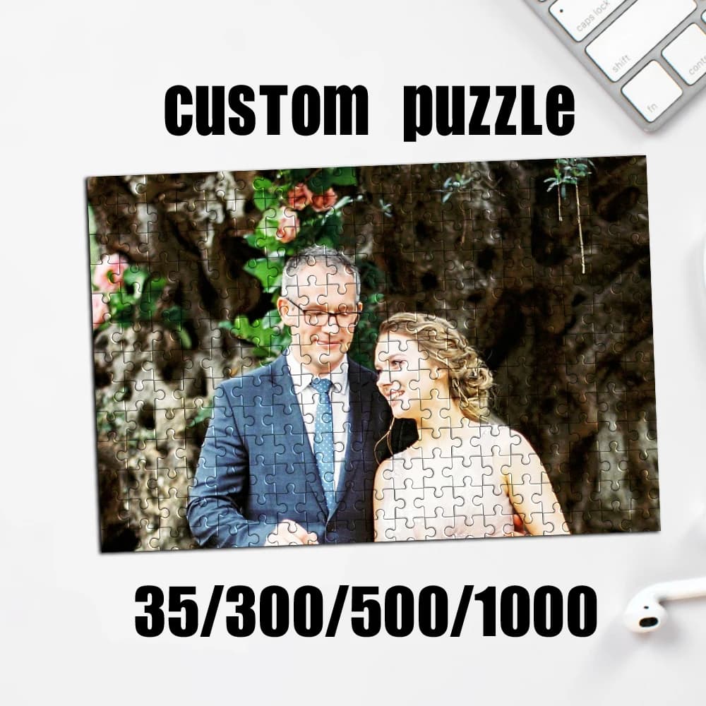 Puzzle Fotografico Personalizzato Fai-da-Te, Cornice Portafoto Unica come Regalo Ricordo per Famiglia e Amici