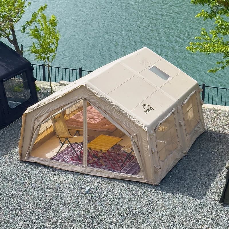 Coody 13.6 Air Tent-Beige Inflatable Camping Tent Glamping Large Portable Cotton Outdoor Camping House Tent