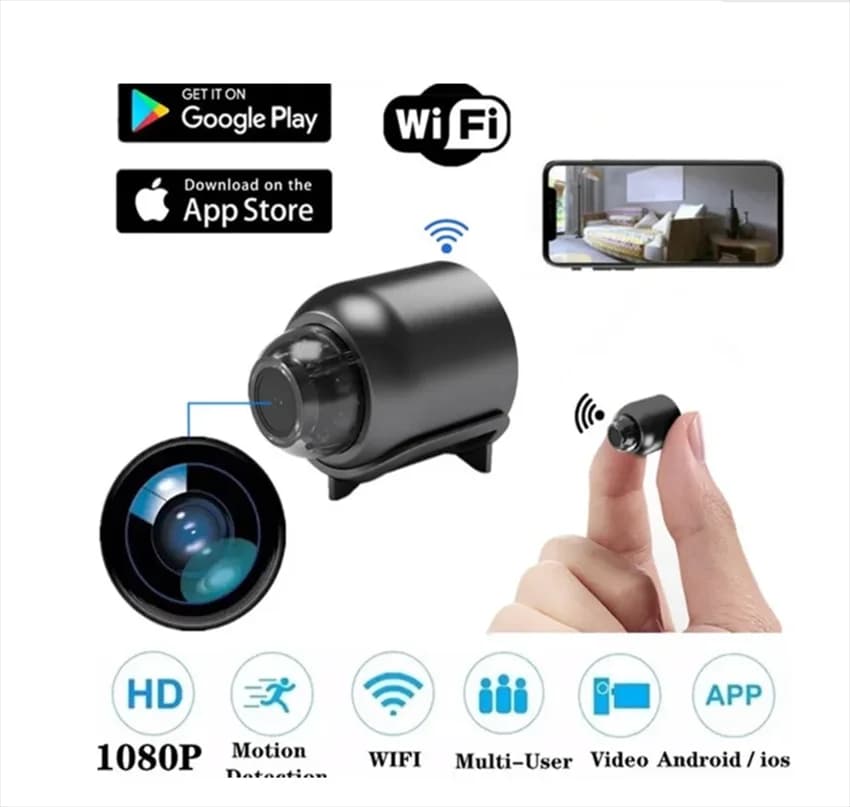 FHD 1080P Super Mini WiFi Telecamera Visione notturna Rilevazione movimento Videocamera Videocamera di sicurezza domestica Sorveglianza Baby Monitor