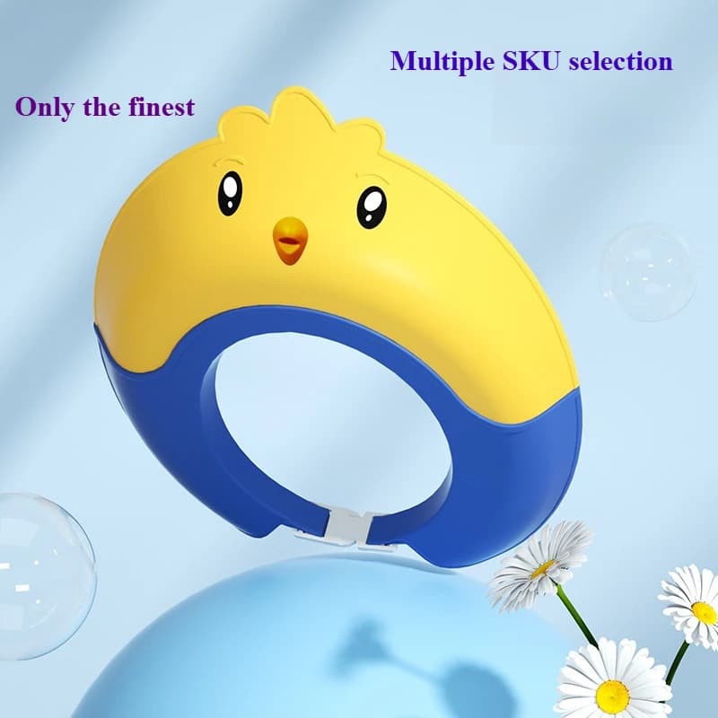 Baby Shower Cap Kids Hair Washing Hat BPA Free Waterproof Ear Protection Bath Visor Hat For Toddler Girls Boys Hair Wash Shield