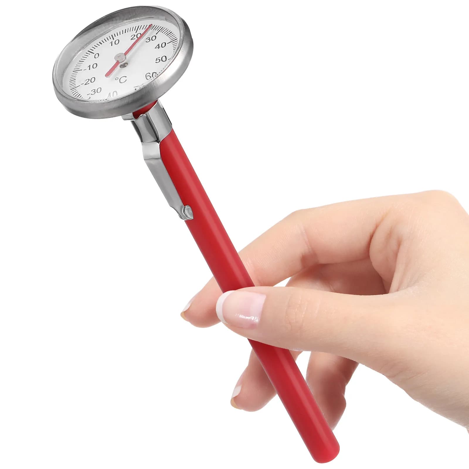 Termometro per climatizzatore auto, igrometro meccanico per auto e casa, nessuna installazione richiesta, facile installazione, decorazione cruscotto rossa