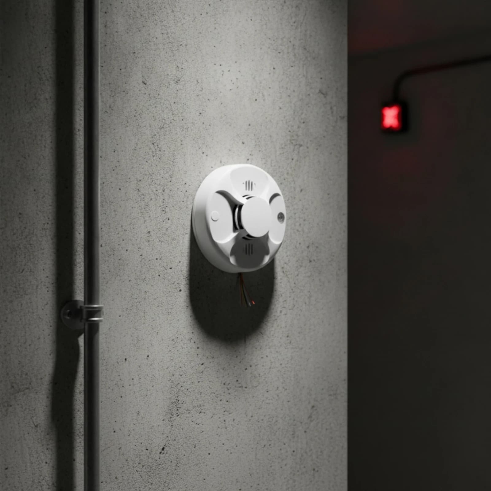 Direct-Wire Fire Alarm Illuminated Display Visual Notify Photoelectric Fire Alarm Ceiling Mount Fire Alarm Rapid Detection Home