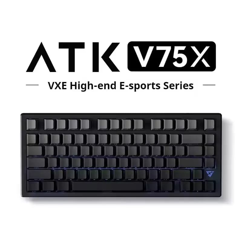 ATK VXE V75X Tastiera meccanica e-sport di fascia alta Wireless Tri-Mode 1ms Guarnizione a bassa latenza RGB sostituibile a caldo Personalizzato 80 tasti