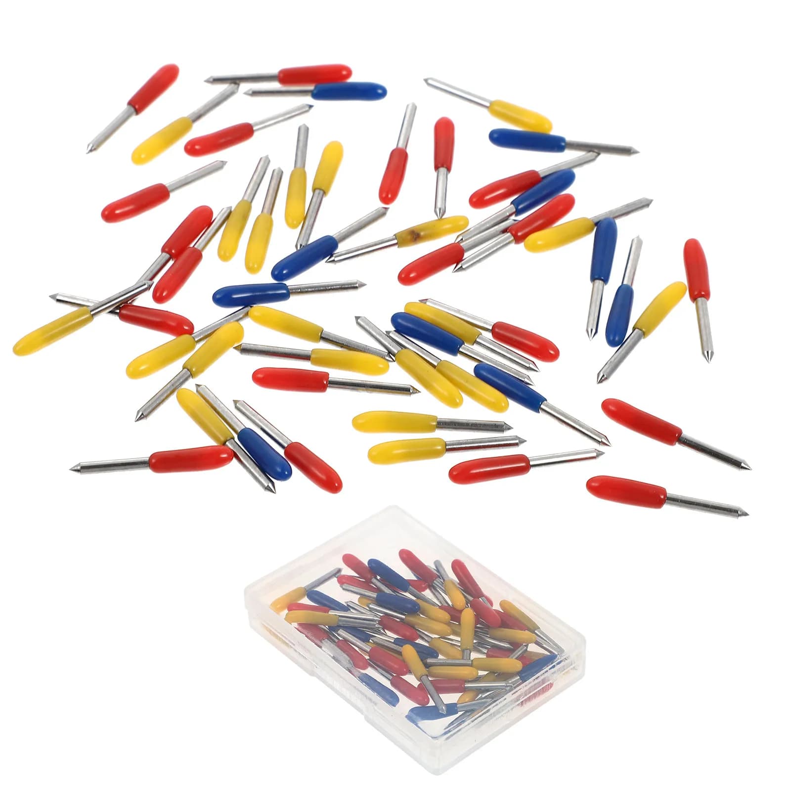 50 Pezzi Utensili da Taglio per Plotter, Frese di Ricambio per Incisione 30 45 60 Gradi, Lame Resistenti all'Usura per Vinile e Tessuti