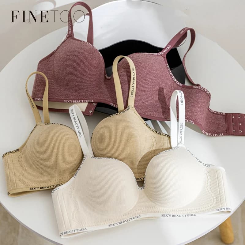 Reggiseno push-up FINETOO ispessito da donna, senza ferretto, imbottito, anti-cedimento, intimo sexy senza schienale, bralette push-up, lingerie