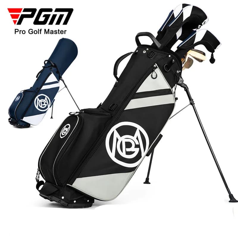 PGM Golf Stand Bag Water-Resistant Lightweight Club Carry Bag with Folding Base Padded Straps for Men and Women