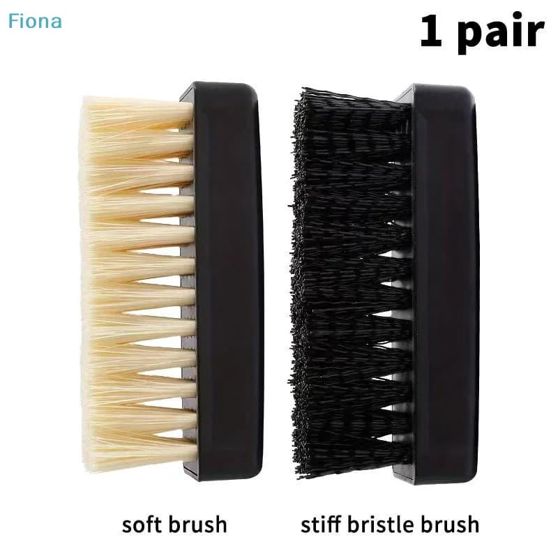 ☪1 Pair Of Nylon Shoe Brushes,With Soft And Hard Bristles Suitable For Deep Cleaning,Durable Household Shoe Care Tool