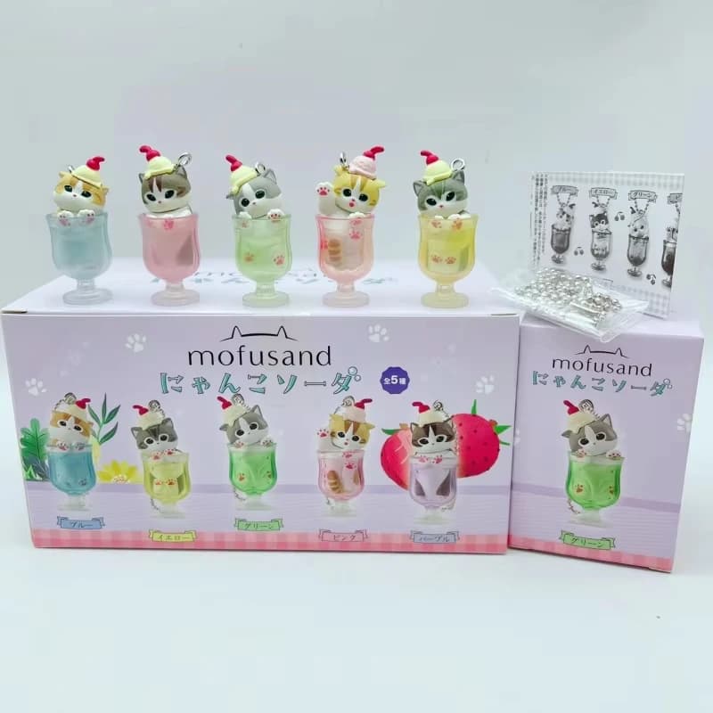 Mofusand Cats Wearing Marine Organism Clothes Blind Box Cute Action Figures Octopus Penguin Otter Table Ornaments Gifts