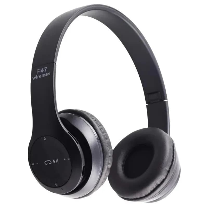 Cuffie pieghevoli stereo wireless Bluetooth 5.0 P47 Cuffie da gioco sportive universali con microfono popolare con cancellazione del rumore