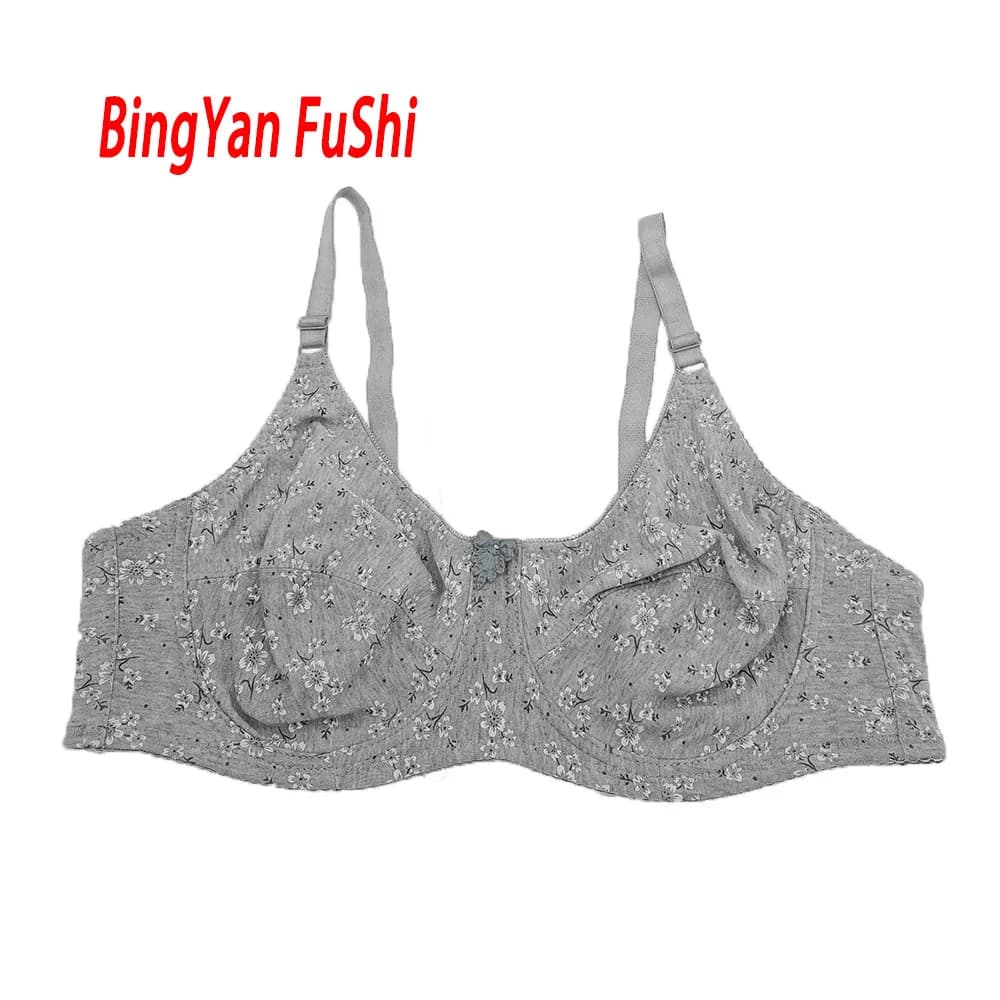 Large Size 115 110 105 100 95 90 85 Cup D E F reggiseni per le donne stampa reggiseno in cotone confortevole biancheria intima Sexy Plus busto vestiti C19