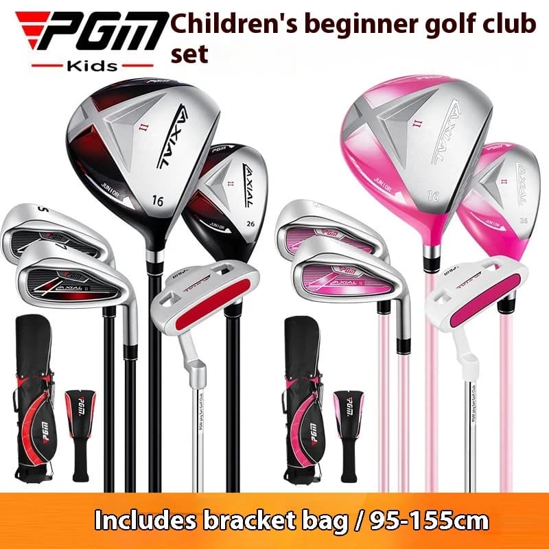 PGM JRTG015 Set mazze da golf per bambini per principianti, ragazzi e ragazze, fornito con set e borsa per palline, set in grafite per giovani