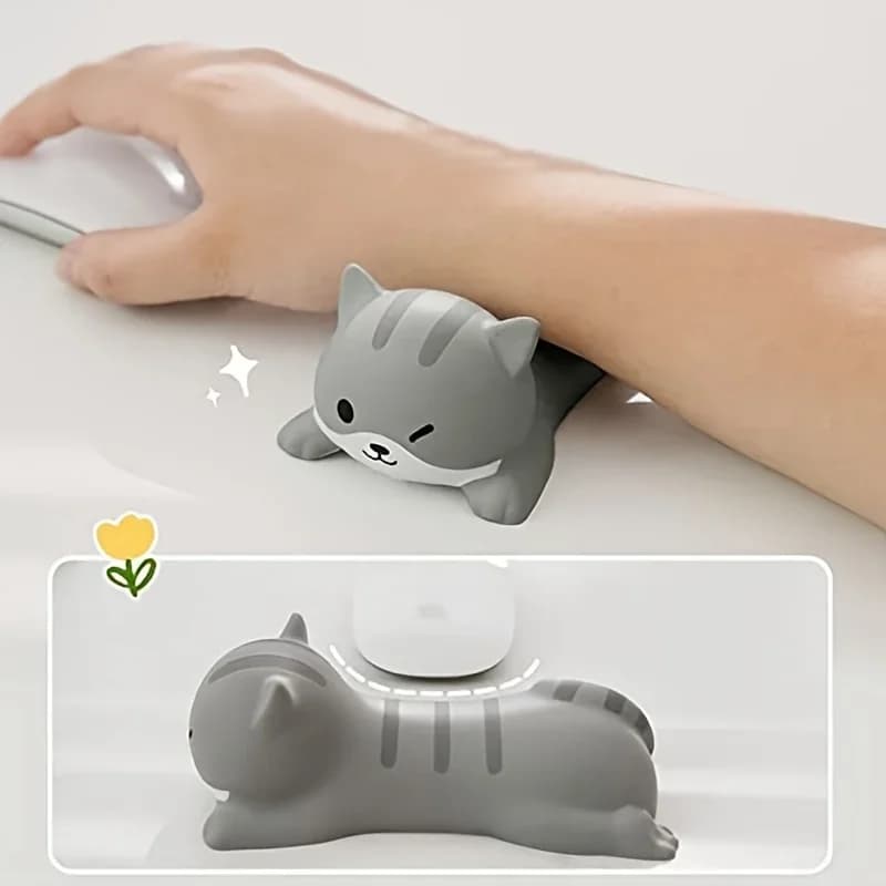 Supporto Ergonomico per Polso, Tappetino Mouse in PU a Lenta Risalita, Perfetto per Scrivania e Ufficio