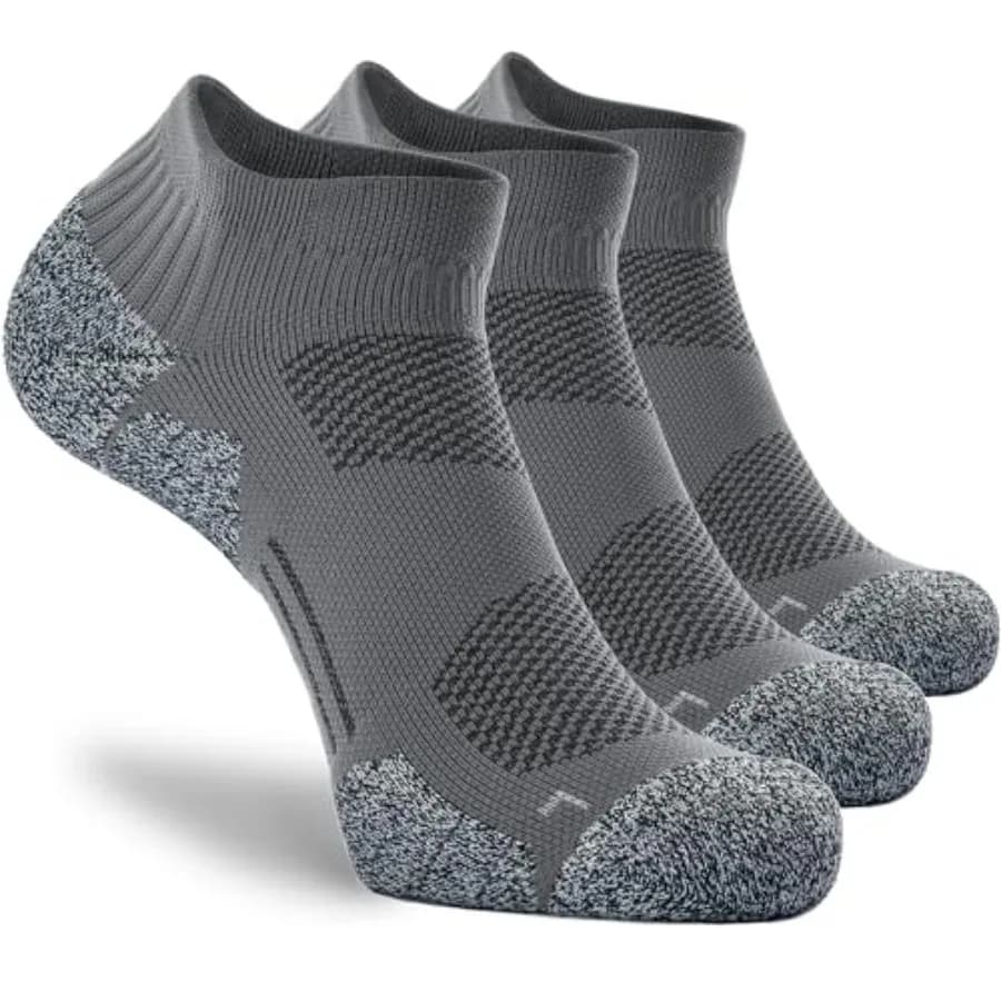 CWVLC Unisex Cushioned Compression Athletic Ankle Socks Multipack