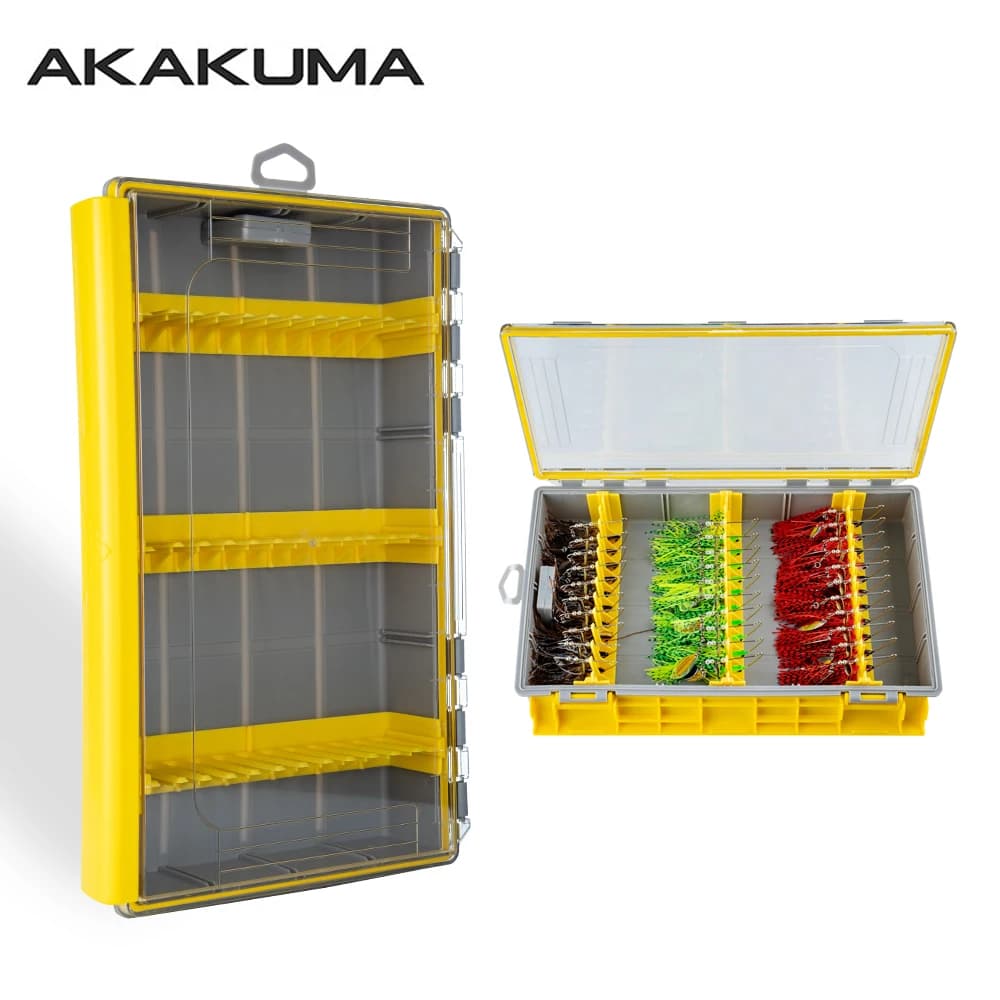 Bearing box for fishing gear Box for rust-resistant and waterproof masks with adjustable partition Organizer for 1 piece fishing baits with scale