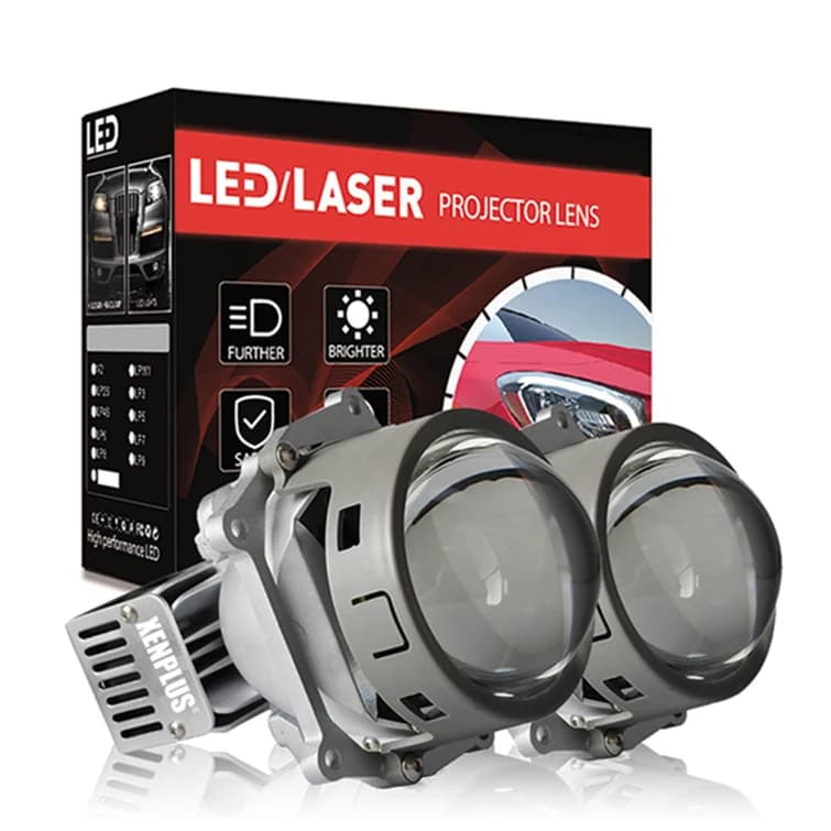 Lente per proiettore Bi LED per auto LP5 da 3 pollici 90W 13000LM 5500K MINI FARO per auto