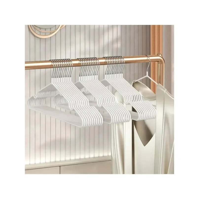 10 Pezzi Appendiabiti in Metallo Antiscivolo Senza Tracce, Robusti e Durevoli, Salvaspazio per Organizzazione Domestica e Camera da Letto