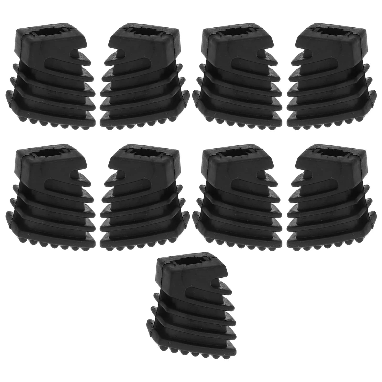 9Pcs Black Drum Support Pads Heavy Duty Antislip Drum Leg Rests Versatile Percussion Parts for Drummers Practice Recording Live