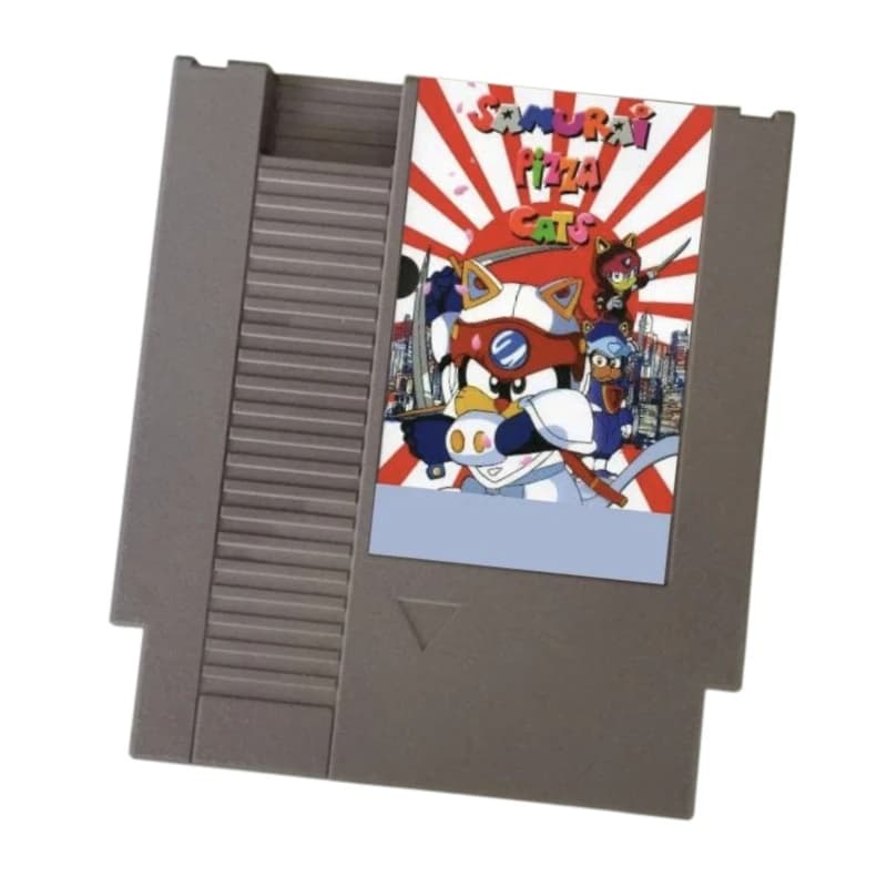 Samurai Pizza Cats Game Cartridge for FC / NES Console 60Pins / 72Pins Video Game Card