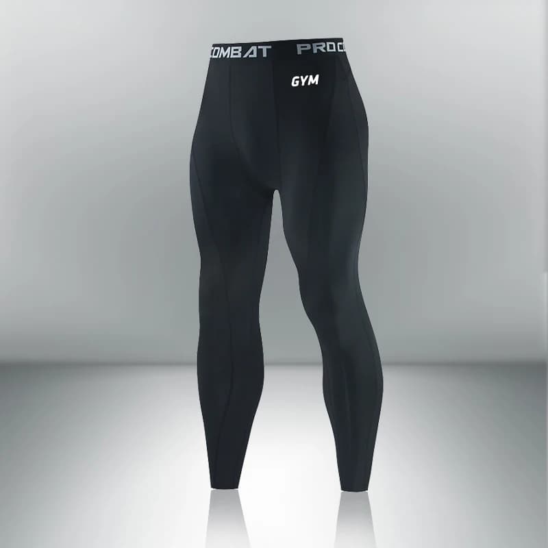 Leggings Sportivi da Uomo, Pantaloni a Compressione per Corsa, Fitness e Palestra, Pantaloni Lunghi Elastici Aderenti