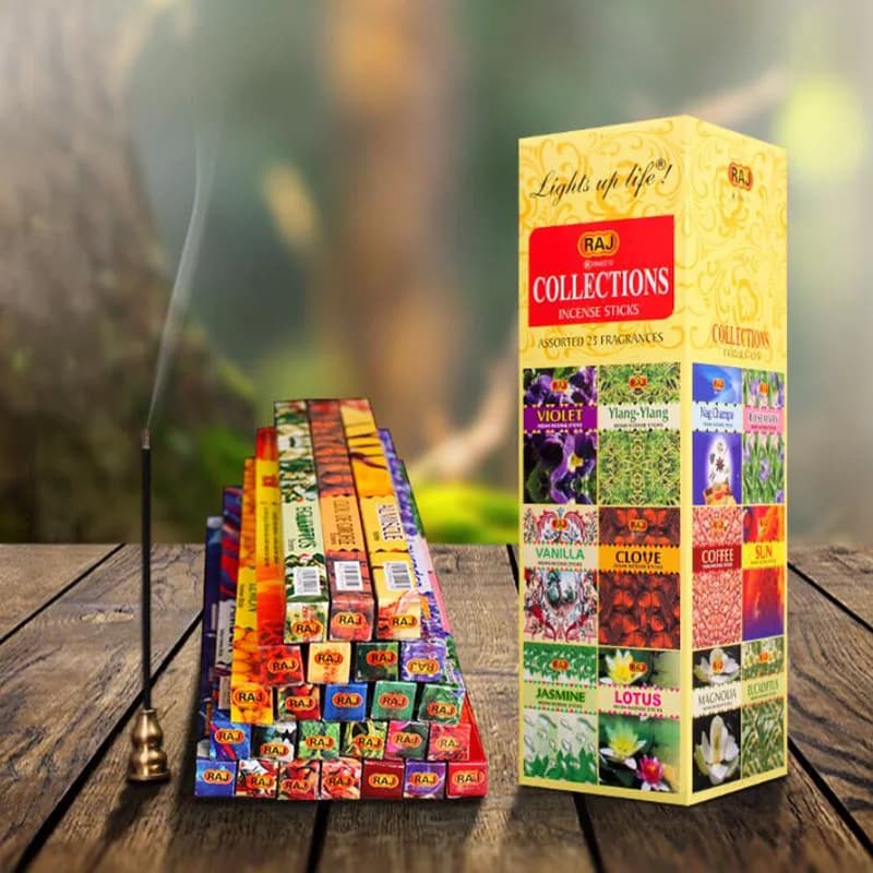 25 tipi di sapore India incenso stick scatola grande sapore misto aroma incenso fragranza stick prodotto spezzato per fornitura di odori interni