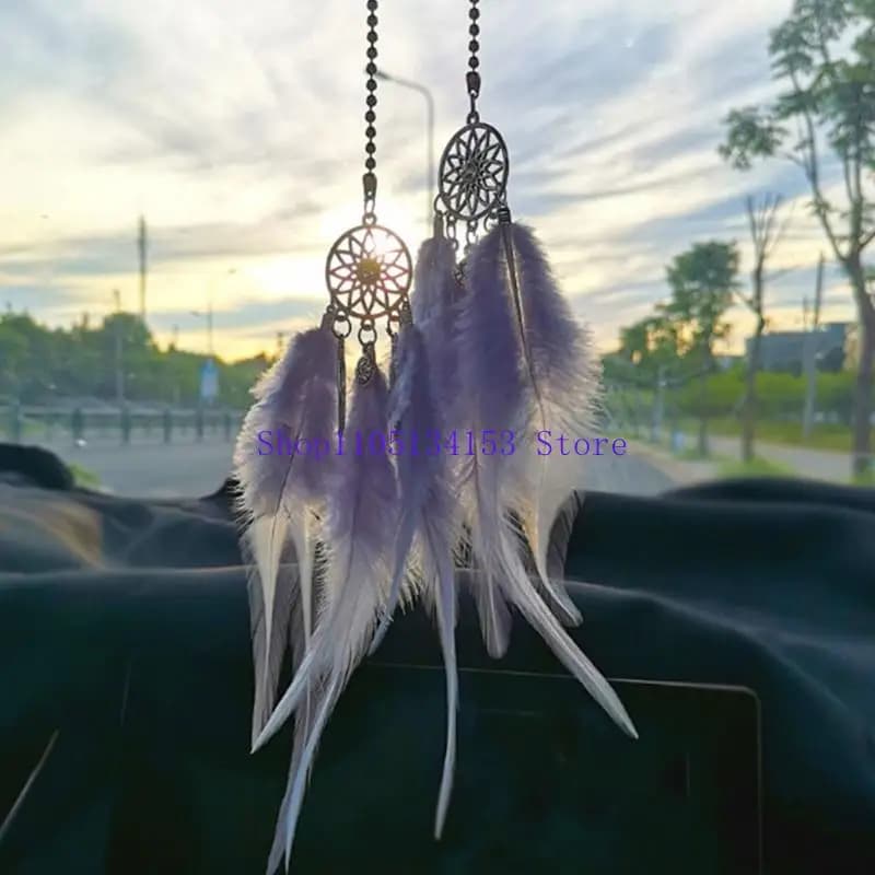 kl23 Little Dream Catcher Car Pendant Hanging Interior Accessories Car Goods