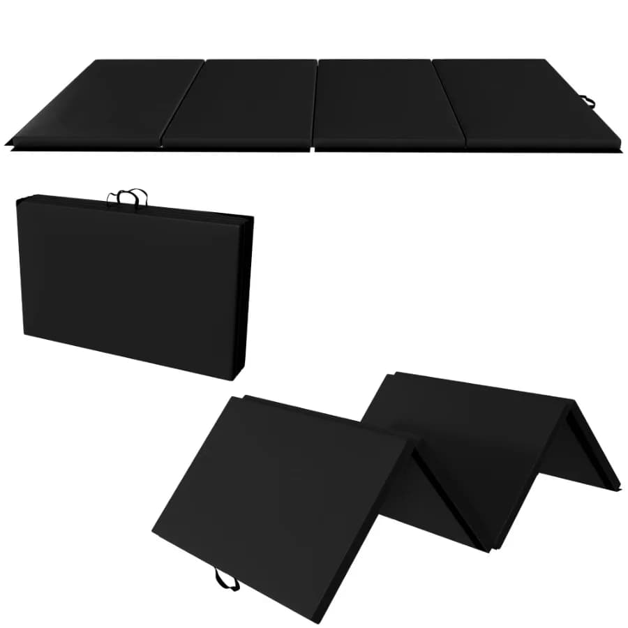 Versatile 4'x8'x2" High-Density Gym Mats - Extra Thick Anti-Tear Easy-Clean Foldable for Aerobics Yoga Martial Arts with Durabl