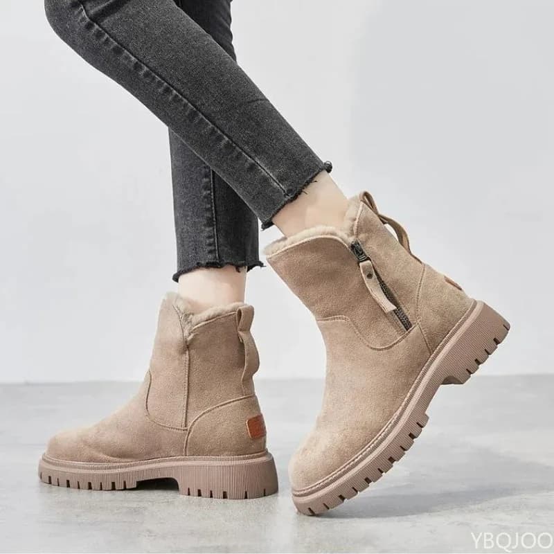 Scarpe invernali nuove da donna resistenti al freddo calde spesse semplici comode antiscivolo scarpe in cotone da donna resistenti all'usura
