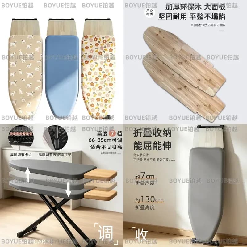 for Solid Wood Folding Ironing Board Household Electric Iron Pad Rack Table