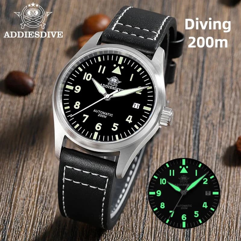 ADDIESDIVE Orologio da uomo C3 Super luminoso 20Bar impermeabile in acciaio inossidabile vetro zaffiro orologio meccanico automatico Reloj hombre