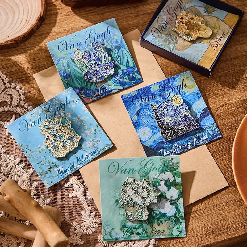 Van Gogh Pittura a olio Spilla Spilla Classica Moda Creativa Carino Collare in metallo Distintivi sul petto Gioielli Regalo Abbigliamento Borsa Accessori
