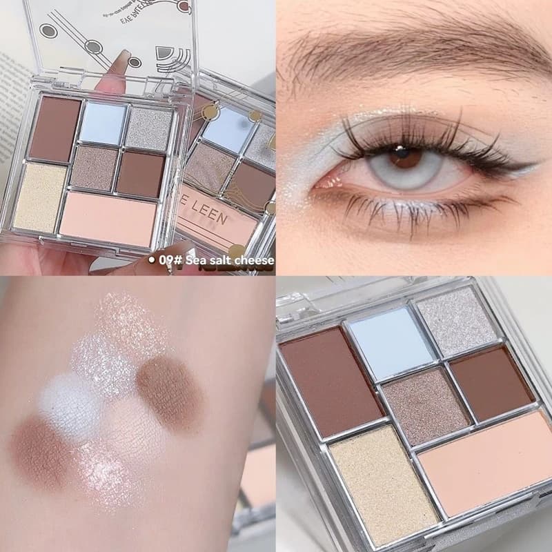 New Umbrella Tray with 7 Color Matte Korean Eye Makeup Pigments Durable Eye Make-up Cup ye Shade Tray for Shades Low Saturation Palette