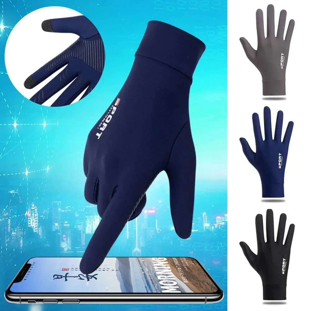 Guanti per protezione solare con protezione UV Guanti per protezione solare sottili e traspiranti Guanti da guida per ciclismo antiscivolo elastici Pesca