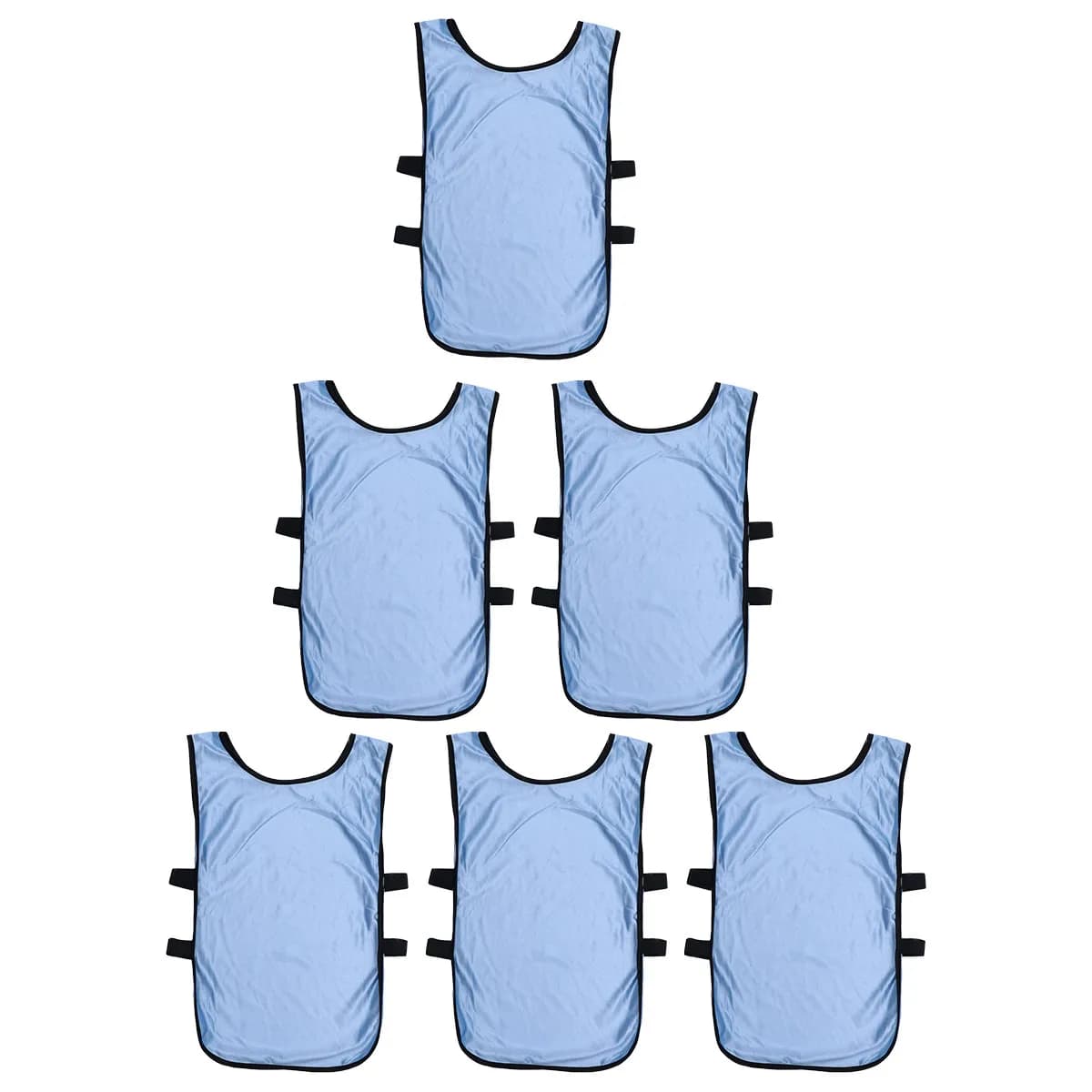 Set of 6 Training Vests for Football, Breathable and Drying Quickly in Polyester, for Football, Basketball, Hockey, Volleyball and Team Sport