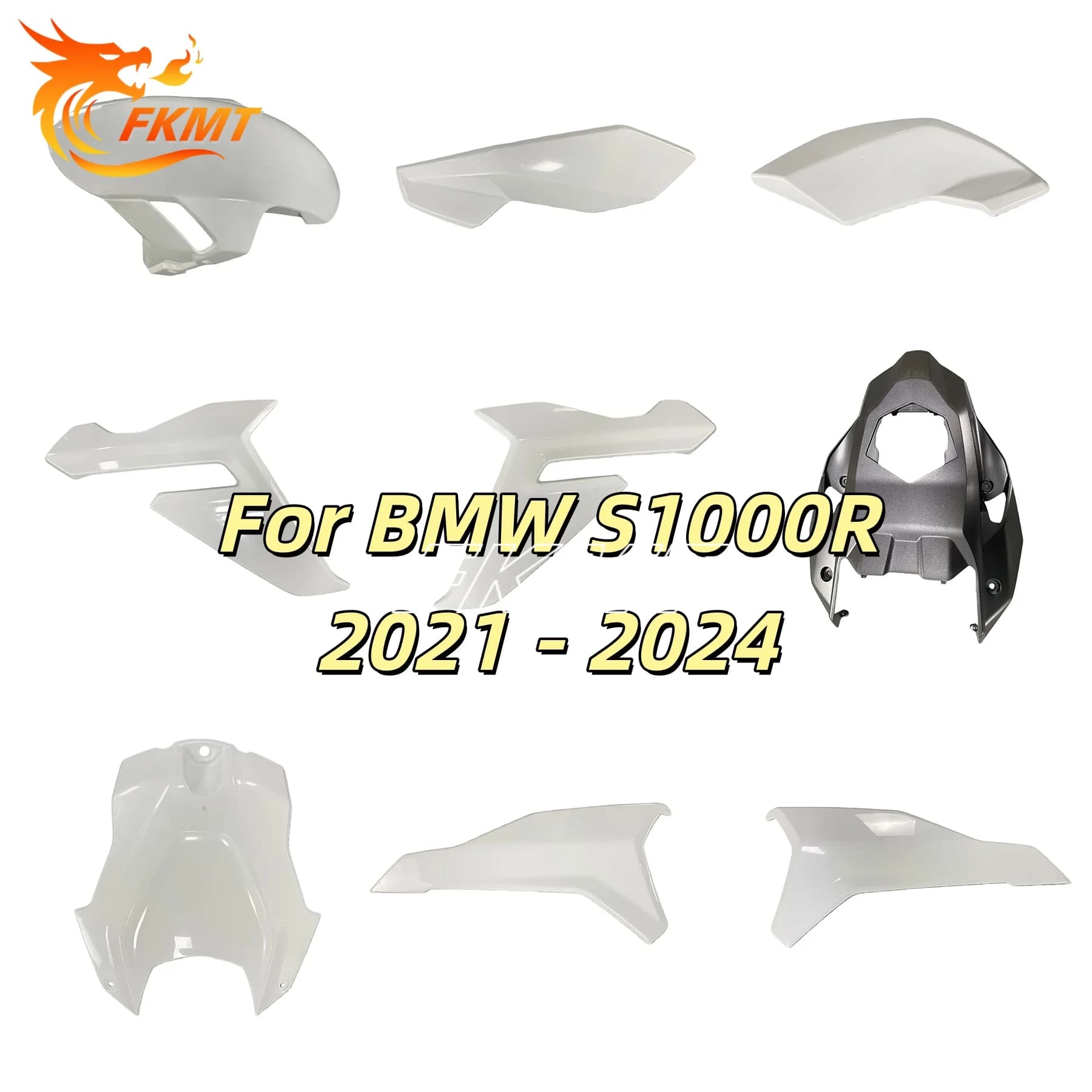 Kit Carene Anteriori, Alette, Poggiapiedi Posteriori, Parafanghi e Coperture per BMW S1000R M1000R 2021 2022 2023 2024 - Kit Carrozzeria Completo