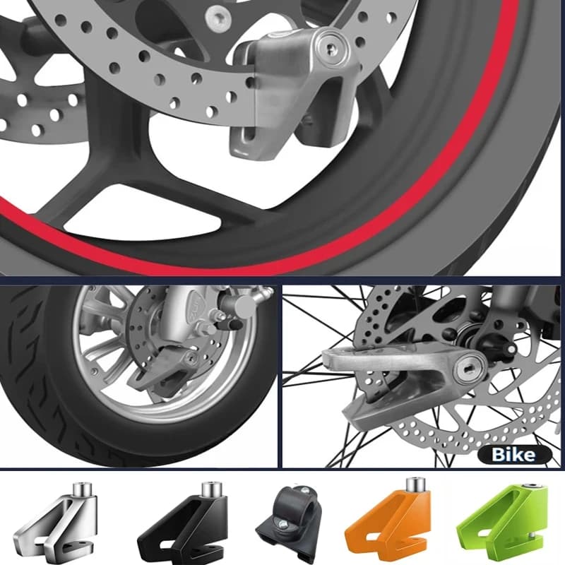 Serrature e telai di bloccaggio Blocco freno a disco per bicicletta Moto Mountain Bike Antifurto Sicurezza Robusto lucchetto per mozzo disco Lucchetto per ruota
