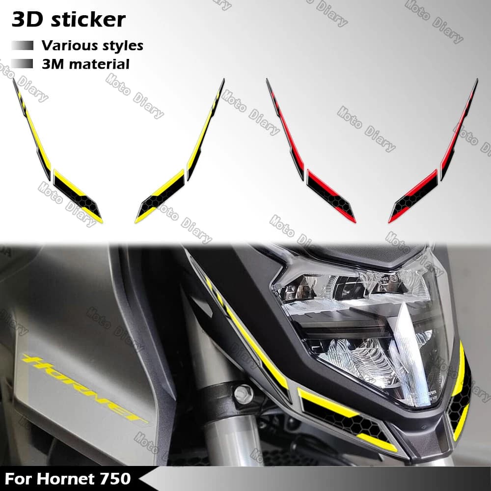 3D Resina Moto Faro Anteriore Cupolino Adesivo di Protezione Della Decalcomania Per Hornet 750 Hornet CB 750 CB750 2023 2024