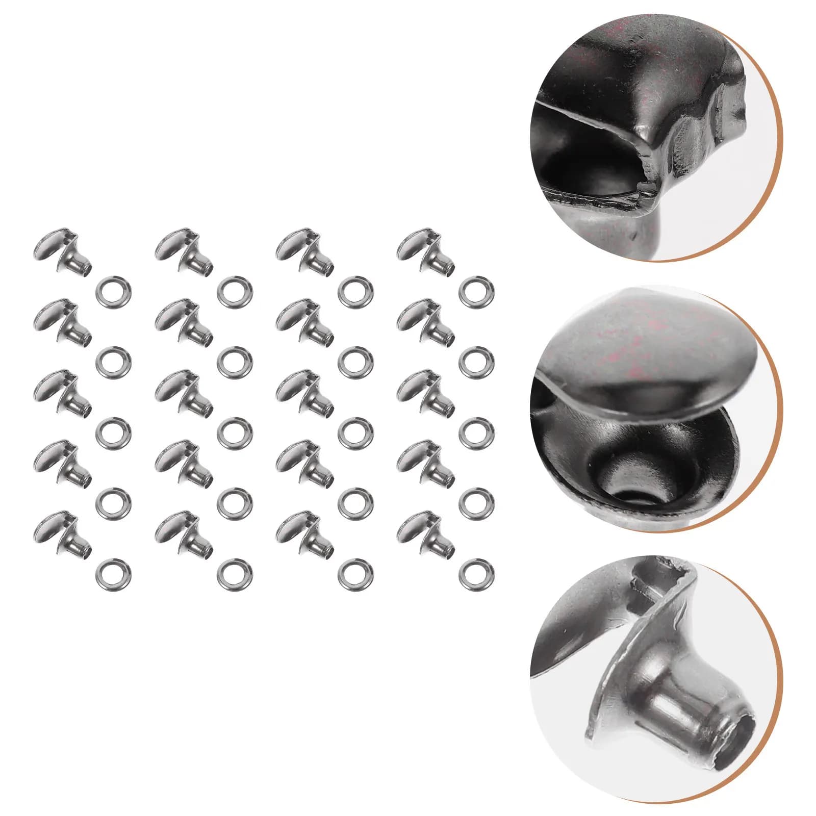 20 Pezzi Accessori per Scarpe: Ganci in Ottone per Riparazione Lacci, Fibbie Metalliche per Lacci di Sneakers, Stivali e Scarpe da Trekking Fai-da-Te
