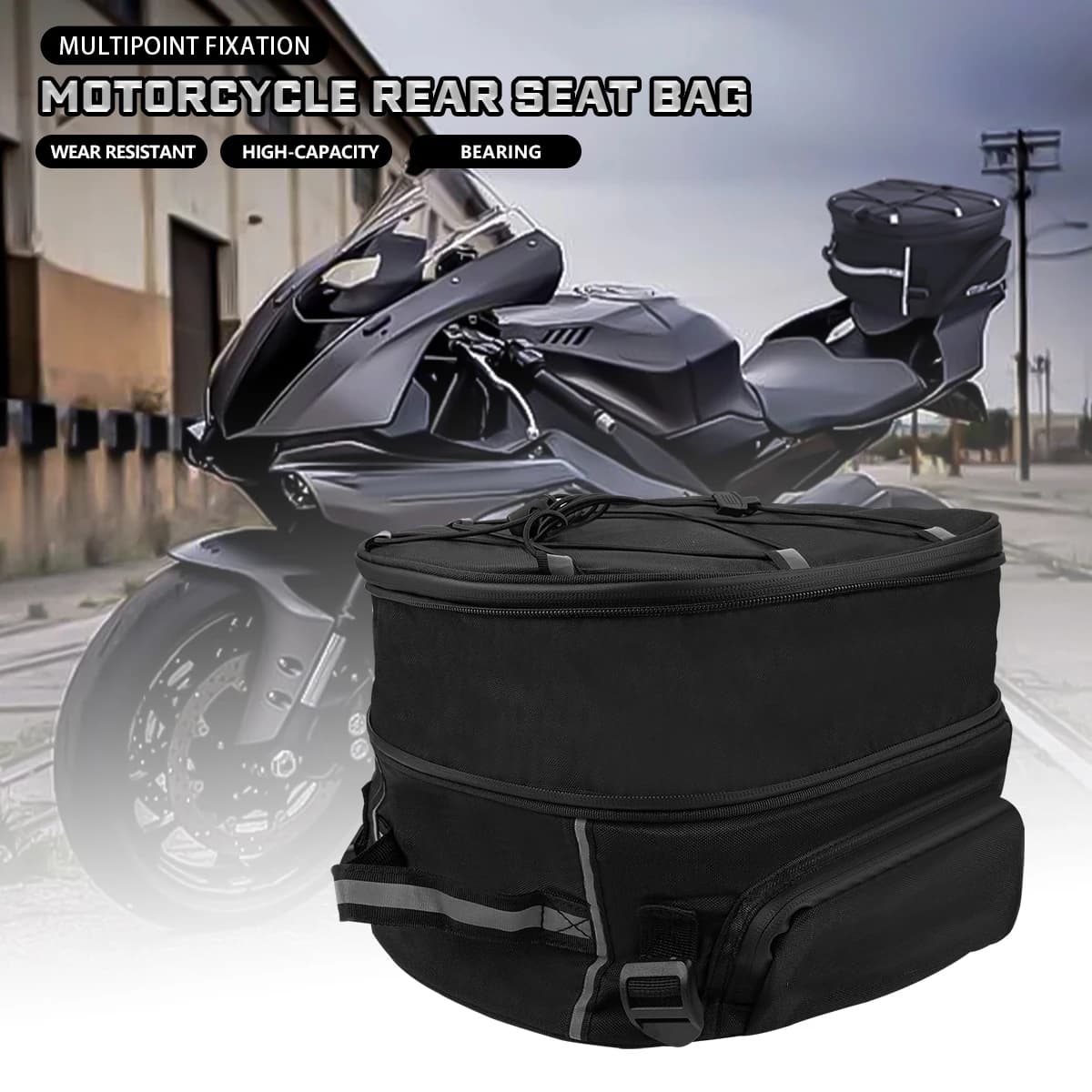 New Motorcycle Accessories Nylon Black Waterproof Tail Bags Back Seat Bags Handbag For BMW R1300GS R 1300 GS R1300 GS r1300gs