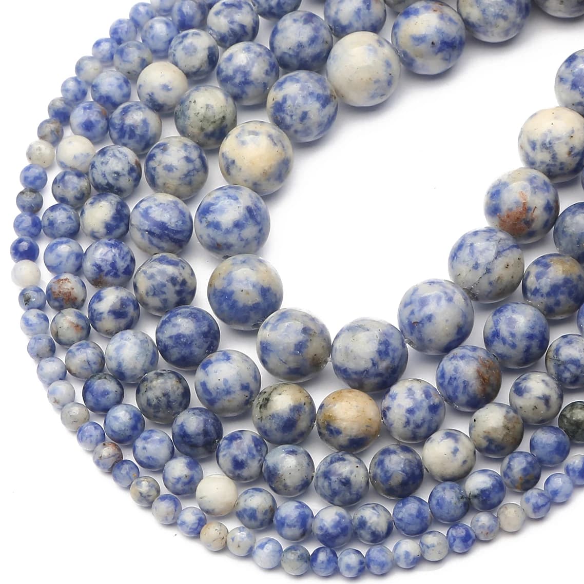 Natural Gem Dull Polished New Sodalite Minerals Stone Beads For Jewelry Making 4-12mm Round Beads Diy Bracelets Necklaces