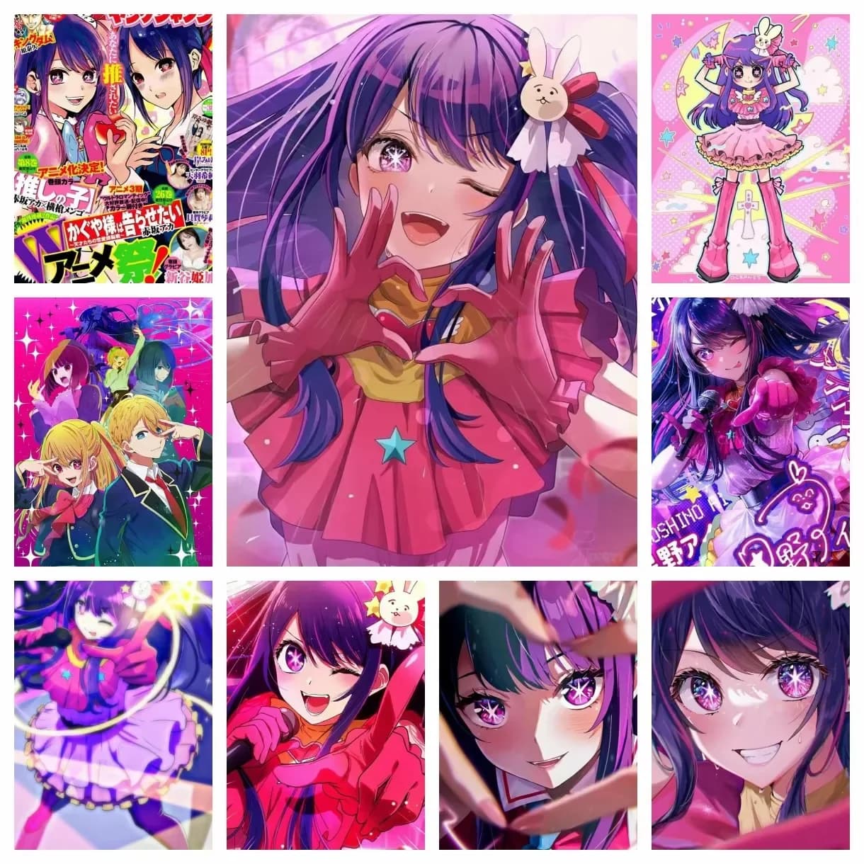 Diamond Painting Japan Pop Anime Oshi No Ko Manga Mosaic Handmade Artwork Round/Square Diamonds Exquisite Gift Home Decor