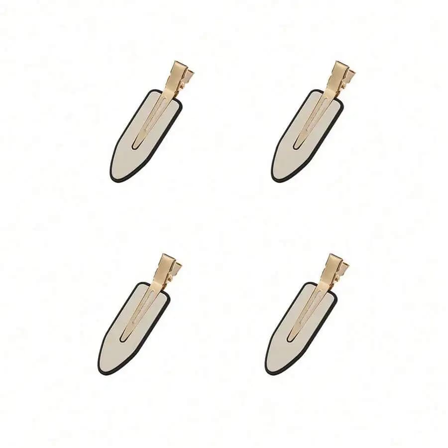 4pcs Solid Hair Clips For Women, Casual Claw Clips Hair Accessories Daily Wear