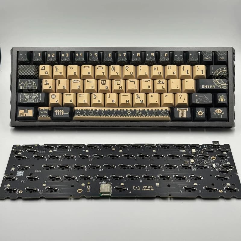 GH60 Tastiera PCB Piastra Hot Swap Bluetooth Dual-mode 7U Barra spaziatrice ZMK Accessori per tastiera meccanica ergonomica Nessun interruttore Copritasti