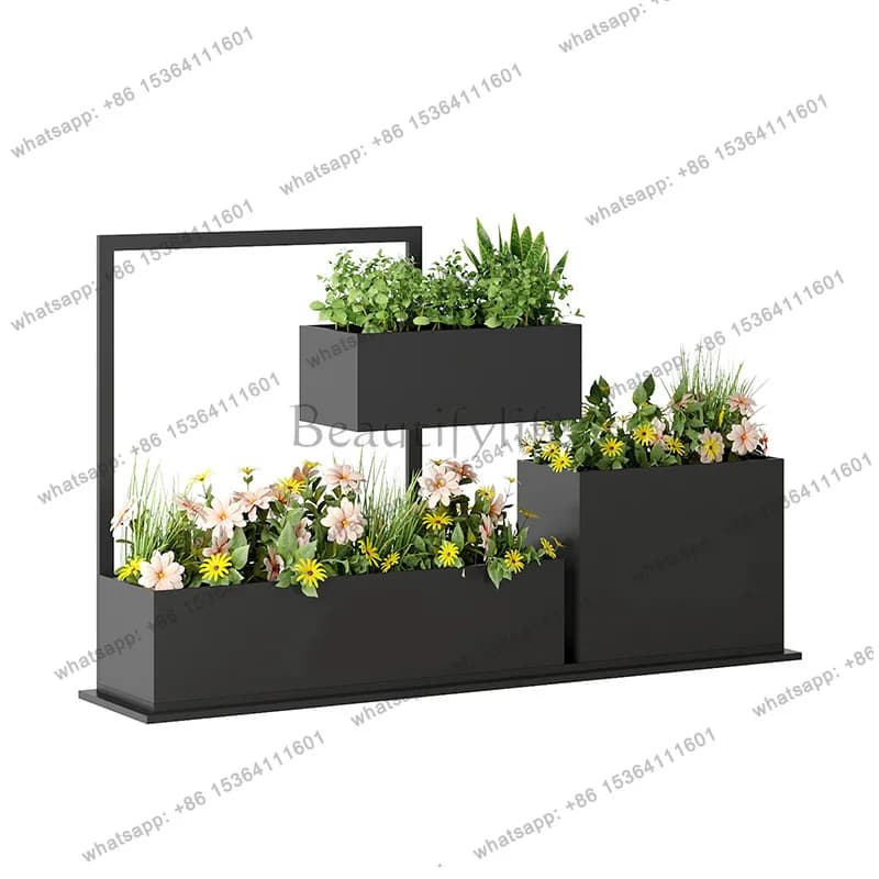Fioriera in ferro battuto da interno, raffinata e avanzata, con supporto creativo per fiori, combinazione semplice per esterni, mobile con pendolo esterno